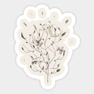 Moon and Twig Sticker